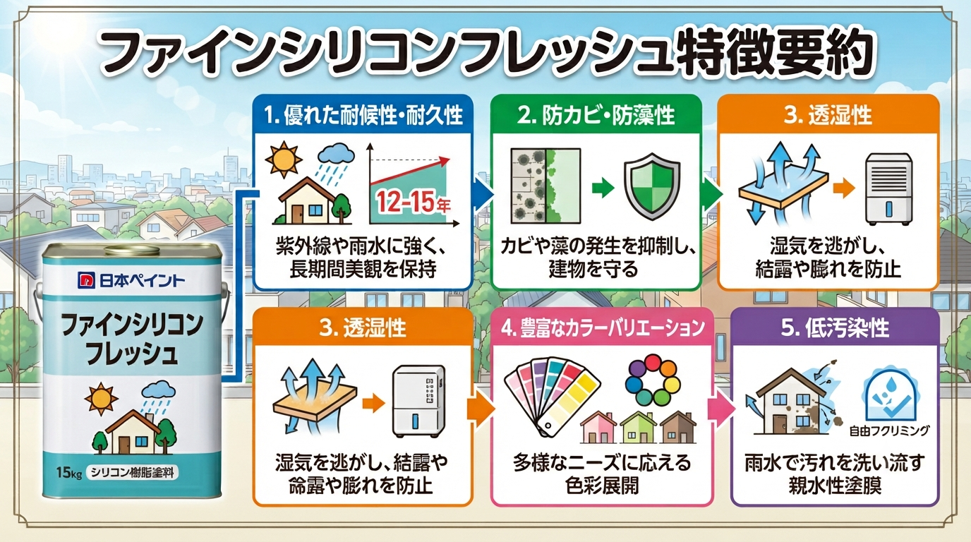 ファインシリコンフレッシュ特徴要約図解