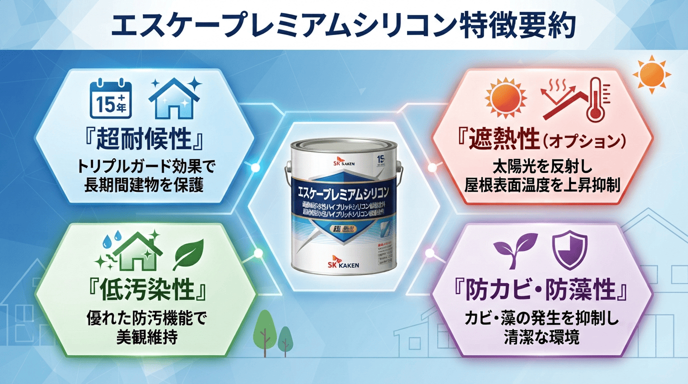 エスケープレミアムシリコン特徴要約図解