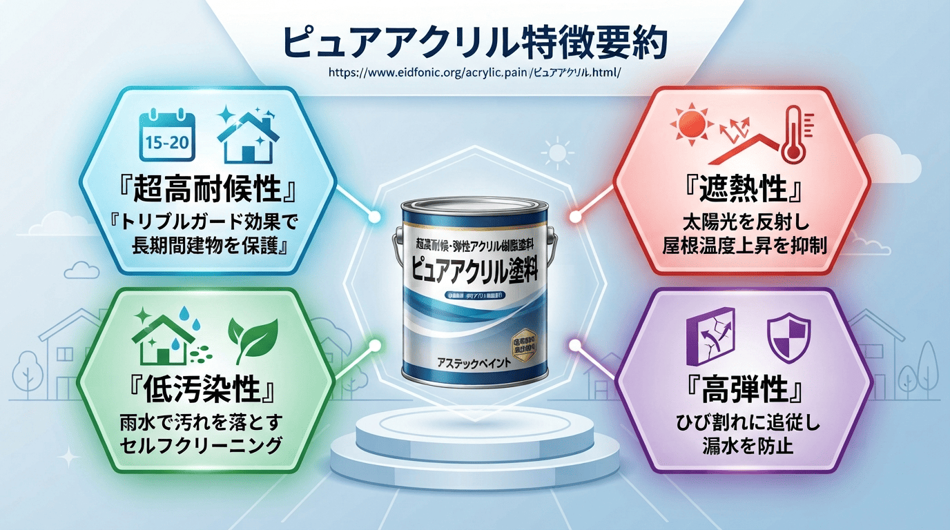 ピュアアクリル特徴要約図解