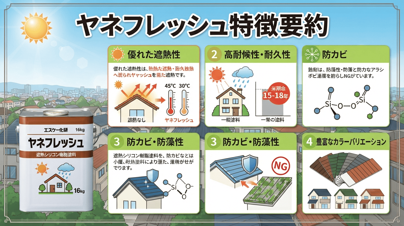 ヤネフレッシュ特徴要約図解