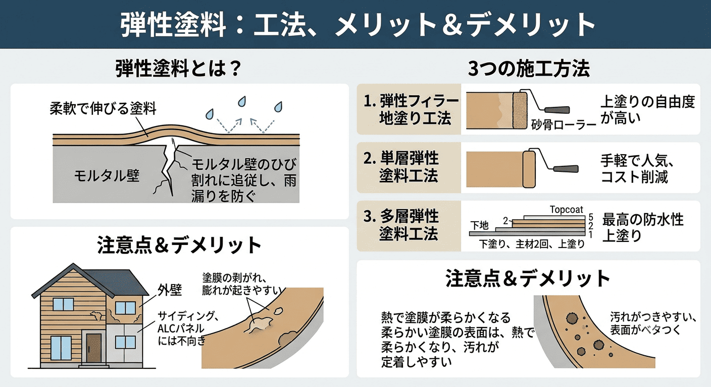 弾性塗料(図解)