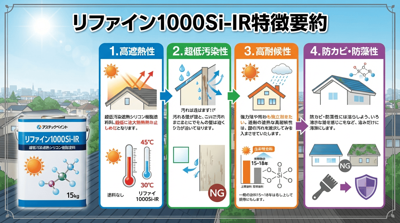 リファイン1000Si-IR特徴要約図解