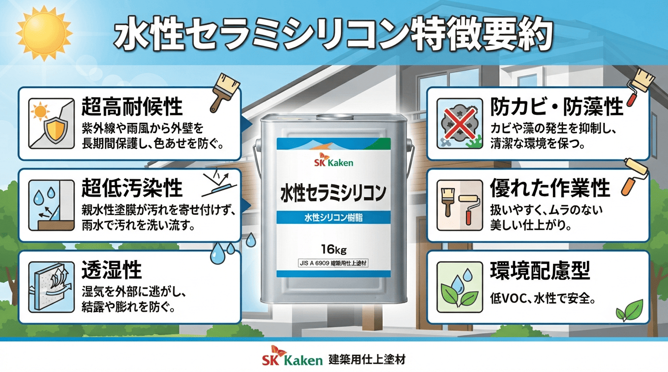 水性セラミシリコン特徴要約図解