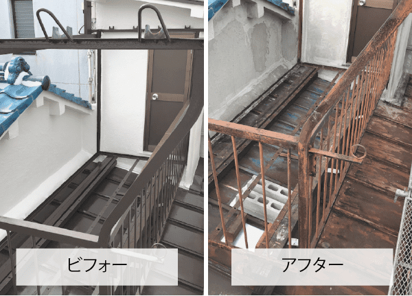 KIMペイント施工例(手すり、屋根塗装)