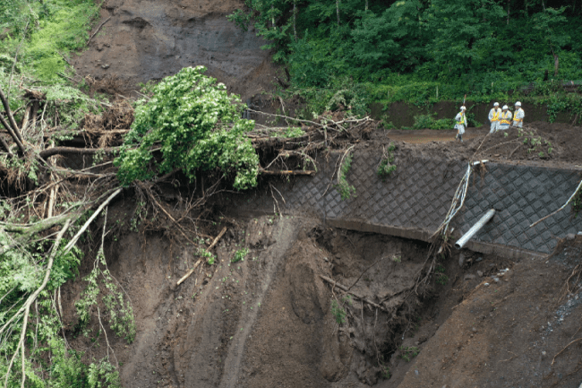 令和4年8月24日豪雨による斜面崩壊(北杜市)