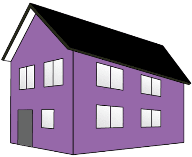 青紫色 (PB)の外壁塗装施工シミュレーション