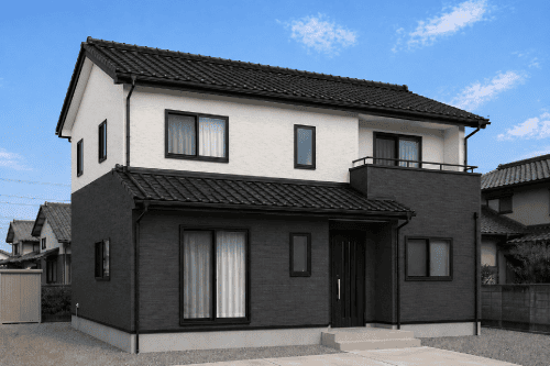 屋根塗装（ブラック）施工例